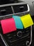 Post it notes on card dashboard