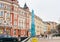 Post Office building and Stela obelisk in Karlovy Vary,