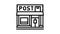 post office line icon animation