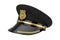 Post Officer Postman Hat with Golden Badge. 3d Rendering