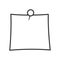 Post It Outline Flat Icon on White