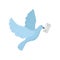 Post pigeon icon, flat style