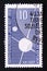 Post stamp German Democratic Republic, DDR, 1957, Sputnik I satellite