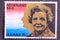 Post stamp printed in Netherlands shows Queen Juliana