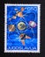 Post stamp printed in Yugoslavia Space Exploration, 1971
