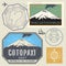 Post stamp set with the Cotopaxi Volcano