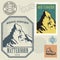 Post stamp set with the Matterhorn, mountain of the Alps