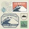 Post stamp set with the Mount Elbrus