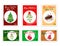 Post Stamps Set of Merry Xmas Items