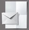 Postage envelopes and folded paper sheet