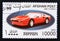 Postage stamp Afghanistan 1999. Ferrari 208 Turbo sports car