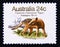 Postage stamp Australia, 1981. Thylacine Thylacinus cyanocephalus Tasmanian Tiger