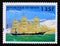 Postage stamp Benin, 1996. The Torrent American Three master