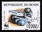 Postage stamp Benin 1999. Ball Phyton Python regius snake