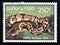 Postage stamp Burkina Faso, 1985. Ball Phyton Python regius snake