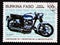 Postage stamp Burkina Faso, 1985, Ducati motorcycle