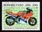 Postage stamp Burkina Faso, 1985. Honda  Motorcyle