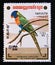 Postage stamp Cambodia, 1983. Ornate Lorikeet Trichoglossus ornatus bird