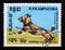 Postage stamp Cambodia, 1984. African Wild Dog Lycaon pictus