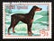 Postage stamp Cambodia 1987. Dobermann Pinscher dog Canis lupus familiaris