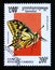 Postage stamp Cambodia, 1995. Scarce Swallowtail Iphiclides podalirius butterfly