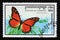 Postage stamp Cambodia, 1998. Monarch Butterfly Danaus plexippus butterfly