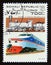 Postage stamp Cinderella 1997. Russia french bourbounais locomotive and er 200 train