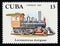Postage stamp Cuba 1980. Antique Steam Locomotive 2-4-0 train