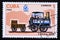 Postage stamp Cuba, 1986, Stourbridge Lion antique locomotive, 1829