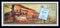 Postage stamp Cuba 1988. Antique Steam Locomotive UPAE Emblem, Train