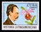 Postage stamp Cuba 1989. Jorge Isaacs, Christmas Orchid Cattleya trianae flower