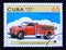 Postage stamp Cuba 1998. 1952 Chevrolet 6400 fire truck