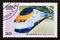 Postage stamp Cuba 2009. ATP Eurostar United Kingdom high speed locomotive