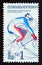 Postage stamp Czechoslovakia 1980, Olympic games downhill skiing