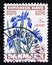 Postage stamp Denmark, 1974. Blue Iris Iris spuria flower