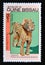 Postage stamp Guinea Bissau, 1984. Leopard, Guinea coast artifact