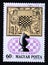Postage stamp Hungary 1974. Chess Players, 15th Century, English Woodcut