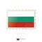Postage stamp with the image of Bulgaria flag