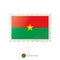 Postage stamp with the image of Burkina Faso flag