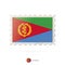 Postage stamp with the image of Eritrea flag