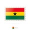 Postage stamp with the image of Ghana flag