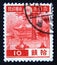 Postage stamp Japan 1938. Yomei Gate, Tosho-gu Shrine Nikko