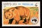 Postage stamp Laos, 1984. Southern hairy nosed Wombat Lasiorhinus latifrons