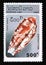 Postage stamp Laos, 1993. Princely Cone Conus aulicus