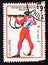 Postage stamp Madagascar 1991, Biathlon athlete with rifle