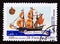 Postage stamp Madagascar, 1991, Frigate Golden Hind sailing ship