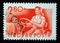 Postage stamp Magyar, Hungary, 1955, Woman tractor driver