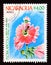 Postage stamp Nicaragua, 1984. Althea rosea orchid Flower