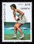 Postage stamp Nicaragua 1987, Capex female tennis player