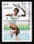 Postage stamp Nicaragua 1987, Capex tennis player at net